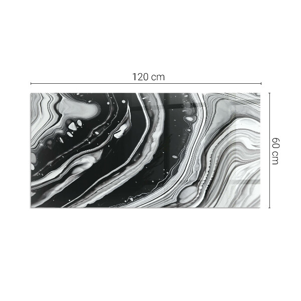 Plaque de sol rectangulaire en verre Motifs abstraits ondulés et linéaires