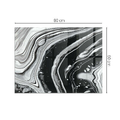 Plaque de sol rectangulaire en verre Motifs abstraits ondulés et linéaires