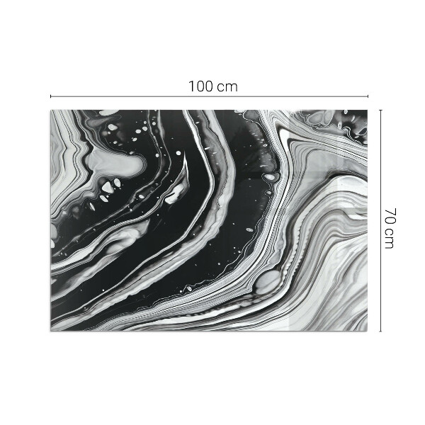 Plaque de sol rectangulaire en verre Motifs abstraits ondulés et linéaires