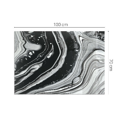 Plaque de sol rectangulaire en verre Motifs abstraits ondulés et linéaires