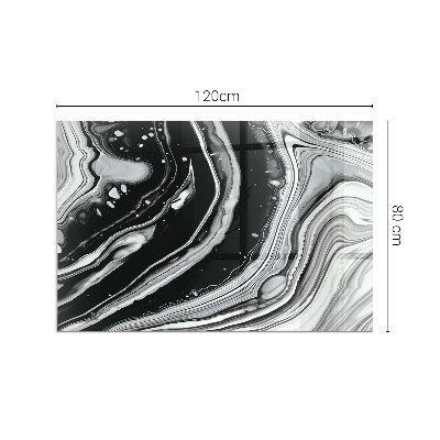 Plaque de sol rectangulaire en verre Motifs abstraits ondulés et linéaires