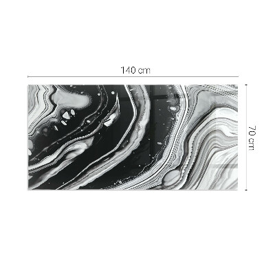 Plaque de sol rectangulaire en verre Motifs abstraits ondulés et linéaires