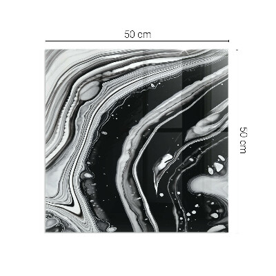 Plaque de sol rectangulaire en verre Motifs abstraits ondulés et linéaires