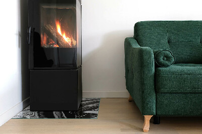 Plaque de sol rectangulaire en verre Motifs abstraits ondulés et linéaires