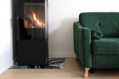 Plaque de sol rectangulaire en verre Motifs abstraits ondulés et linéaires