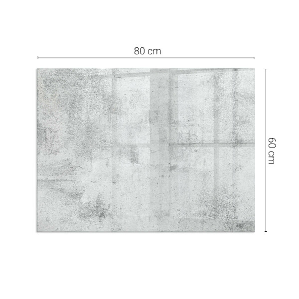 Plaque verre rectangulaire cheminée Texture de béton dans un style brut