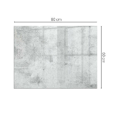 Plaque verre rectangulaire cheminée Texture de béton dans un style brut