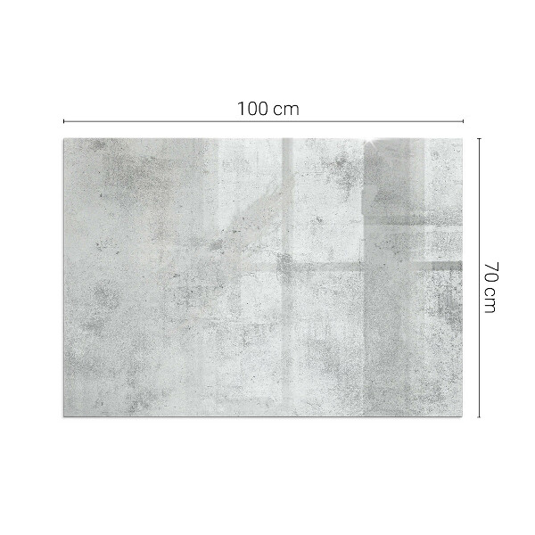 Plaque verre rectangulaire cheminée Texture de béton dans un style brut