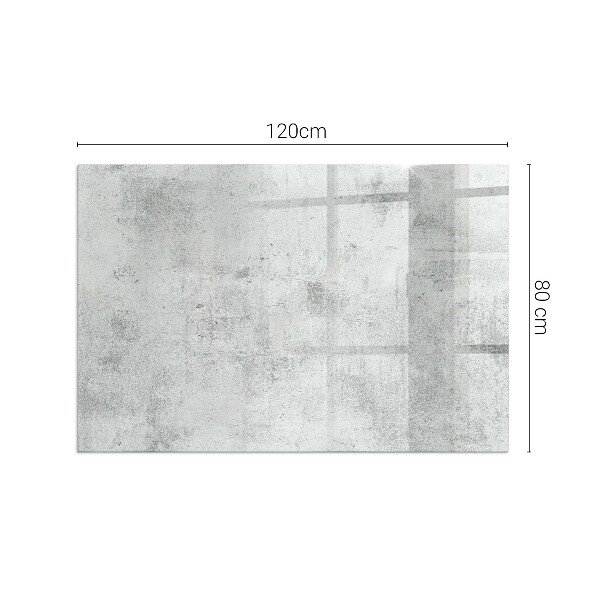 Plaque verre rectangulaire cheminée Texture de béton dans un style brut