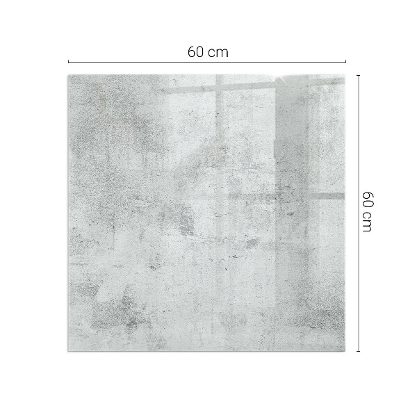 Plaque verre rectangulaire cheminée Texture de béton dans un style brut