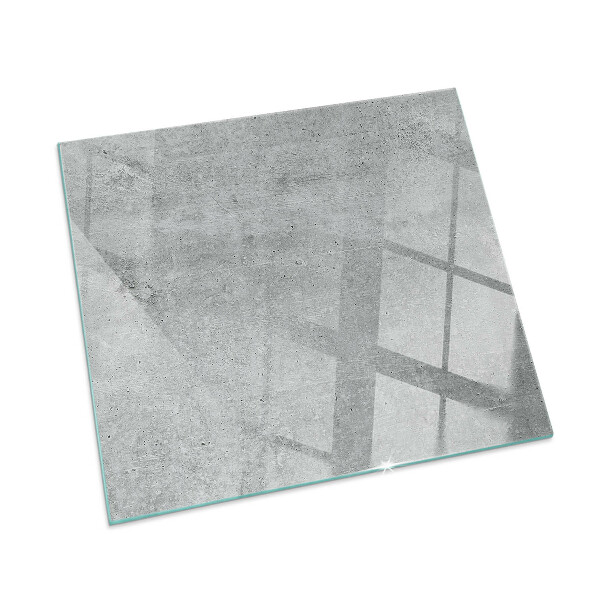 Plaque rectangulaire en verre pour poêle Béton brut dans un style minimaliste