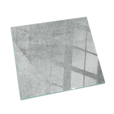 Plaque rectangulaire en verre pour poêle Béton brut dans un style minimaliste
