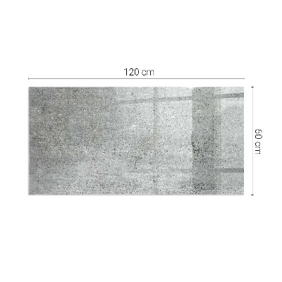 Plaque rectangulaire en verre pour poêle Béton brut dans un style minimaliste