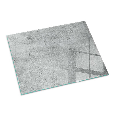 Plaque rectangulaire en verre pour poêle Béton brut dans un style minimaliste