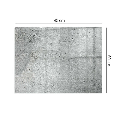 Plaque rectangulaire en verre pour poêle Béton brut dans un style minimaliste