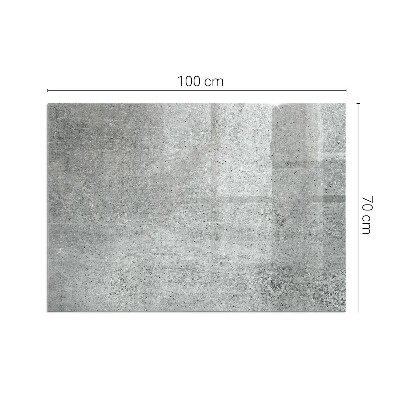 Plaque rectangulaire en verre pour poêle Béton brut dans un style minimaliste