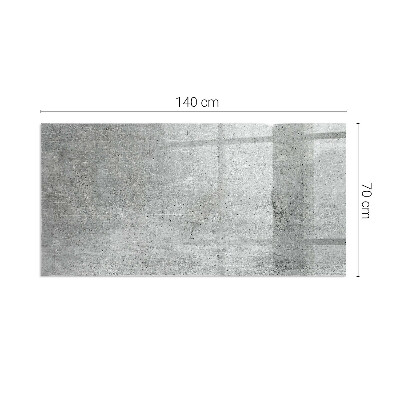 Plaque rectangulaire en verre pour poêle Béton brut dans un style minimaliste