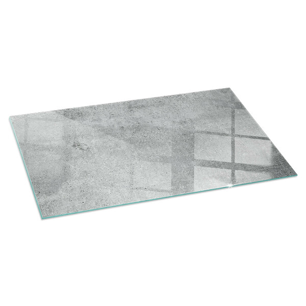 Plaque rectangulaire en verre pour poêle Béton brut dans un style minimaliste