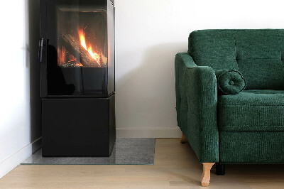 Plaque rectangulaire en verre pour poêle Béton brut dans un style minimaliste