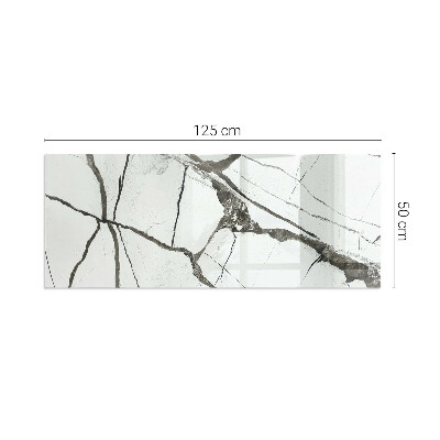 Plaque verre rectangulaire cheminée Les veines du marbre dans un style élégant