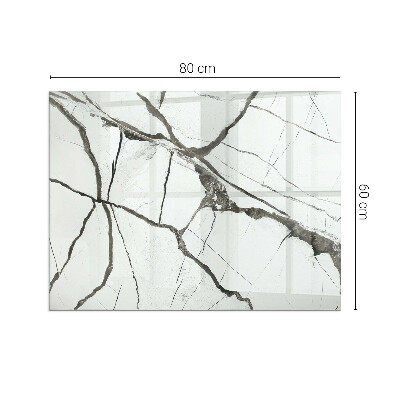 Plaque verre rectangulaire cheminée Les veines du marbre dans un style élégant