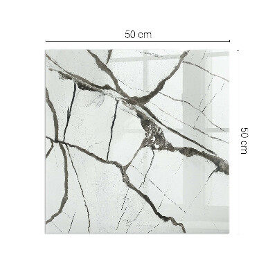 Plaque verre rectangulaire cheminée Les veines du marbre dans un style élégant