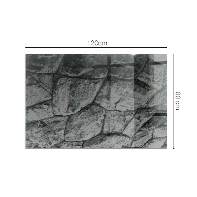 Plaque rectangulaire en verre pour poêle Style pierre en version naturelle