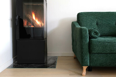 Plaque rectangulaire en verre pour poêle Style pierre en version naturelle