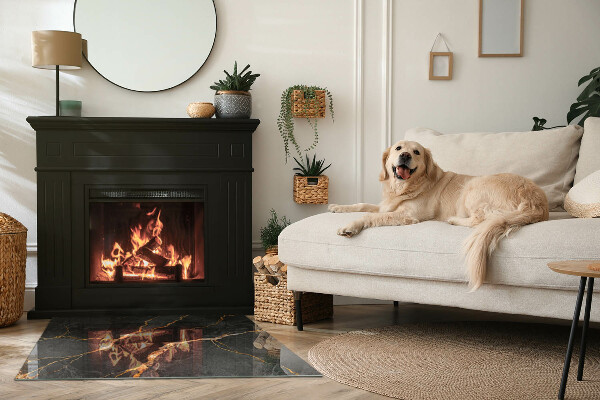 Plaque de sol rectangulaire en verre Style marbre avec veinage délicat