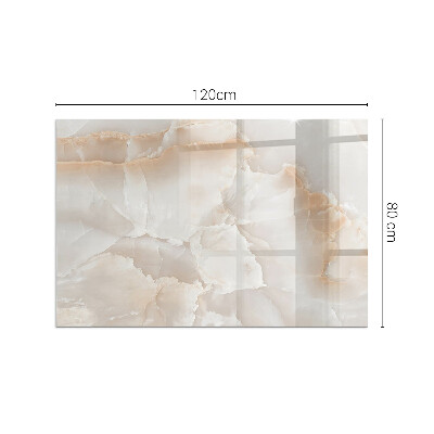 Plaque verre rectangulaire cheminée motif organique en pierre