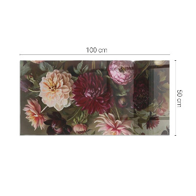 Plaque de sol rectangulaire en verre Détails floraux en pleine floraison