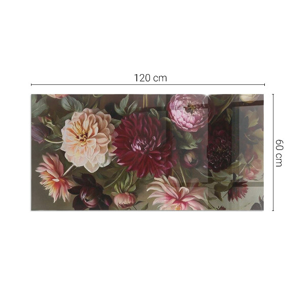 Plaque de sol rectangulaire en verre Détails floraux en pleine floraison