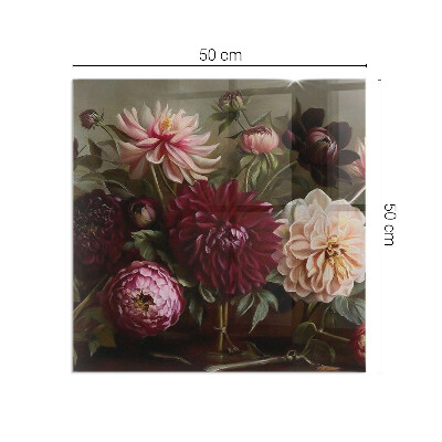 Plaque de sol rectangulaire en verre Détails floraux en pleine floraison