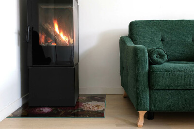 Plaque de sol rectangulaire en verre Détails floraux en pleine floraison