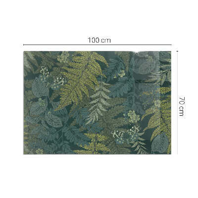 Plaque verre rectangulaire cheminée Motifs végétaux avec des papillons