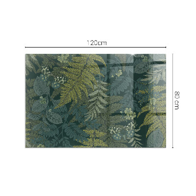 Plaque verre rectangulaire cheminée Motifs végétaux avec des papillons