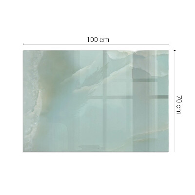 Plaque de sol rectangulaire en verre Motif marbré aux tons subtils