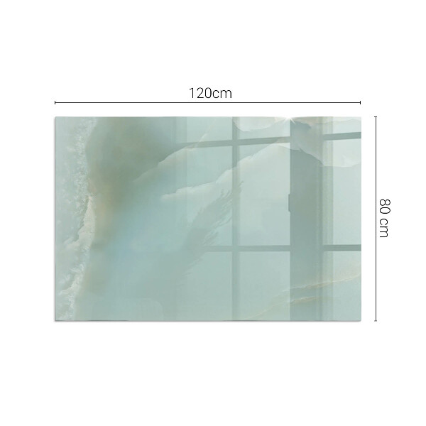 Plaque de sol rectangulaire en verre Motif marbré aux tons subtils