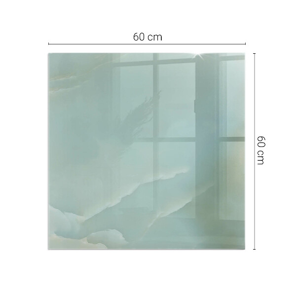 Plaque de sol rectangulaire en verre Motif marbré aux tons subtils