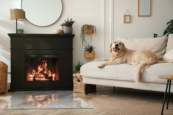 Plaque de sol rectangulaire en verre Motif inspiré de la pierre