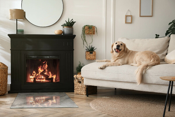 Plaque de sol rectangulaire en verre Motif inspiré de la pierre