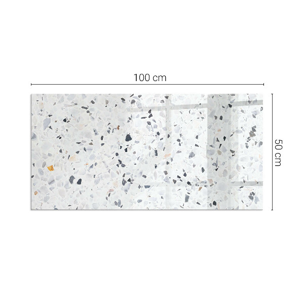 Plaque de sol rectangulaire en verre Motif pierre avec de petits accents