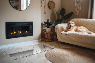 Plaque de sol rectangulaire en verre Motif pierre avec de petits accents