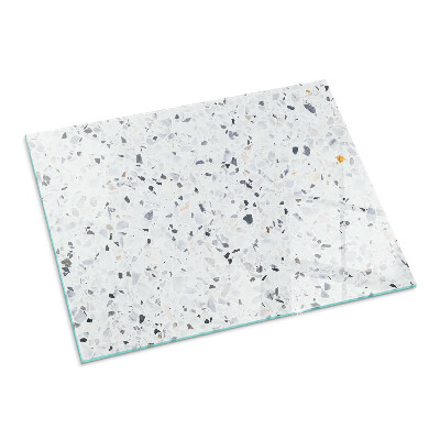 Plaque de sol rectangulaire en verre Motif pierre avec de petits accents