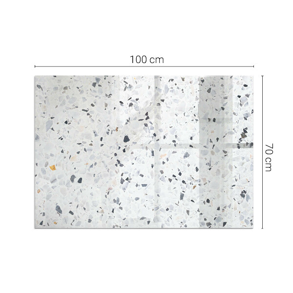 Plaque de sol rectangulaire en verre Motif pierre avec de petits accents