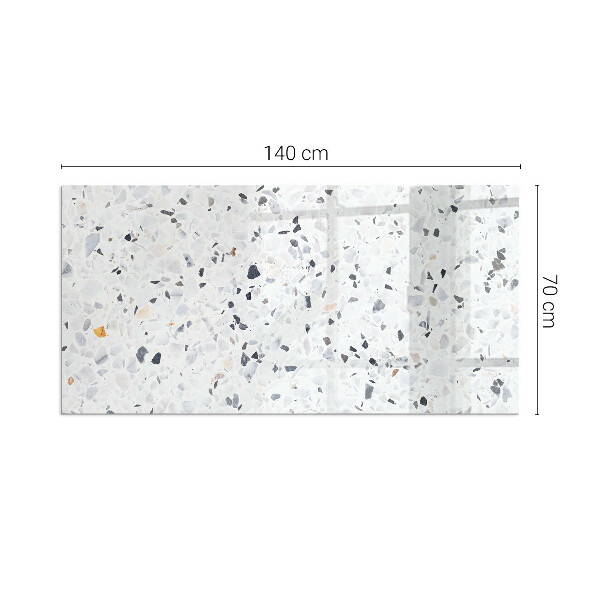 Plaque de sol rectangulaire en verre Motif pierre avec de petits accents
