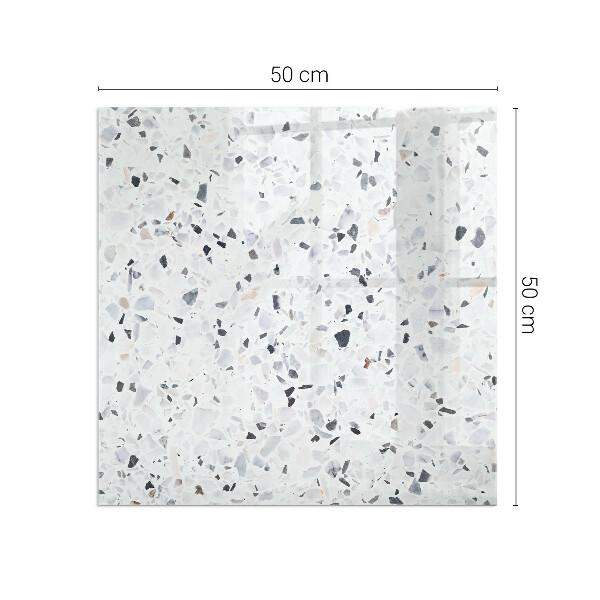 Plaque de sol rectangulaire en verre Motif pierre avec de petits accents