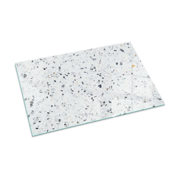 Plaque de sol rectangulaire en verre Motif pierre avec de petits accents