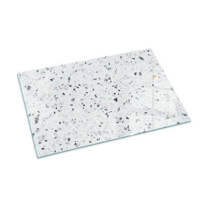 Plaque de sol rectangulaire en verre Motif pierre avec de petits accents