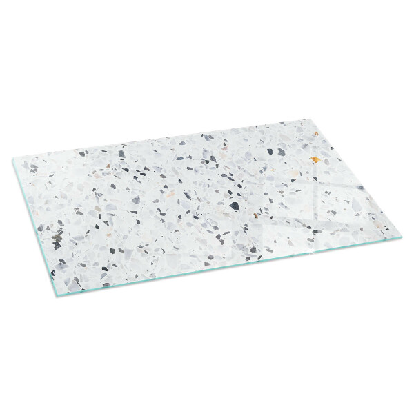 Plaque de sol rectangulaire en verre Motif pierre avec de petits accents